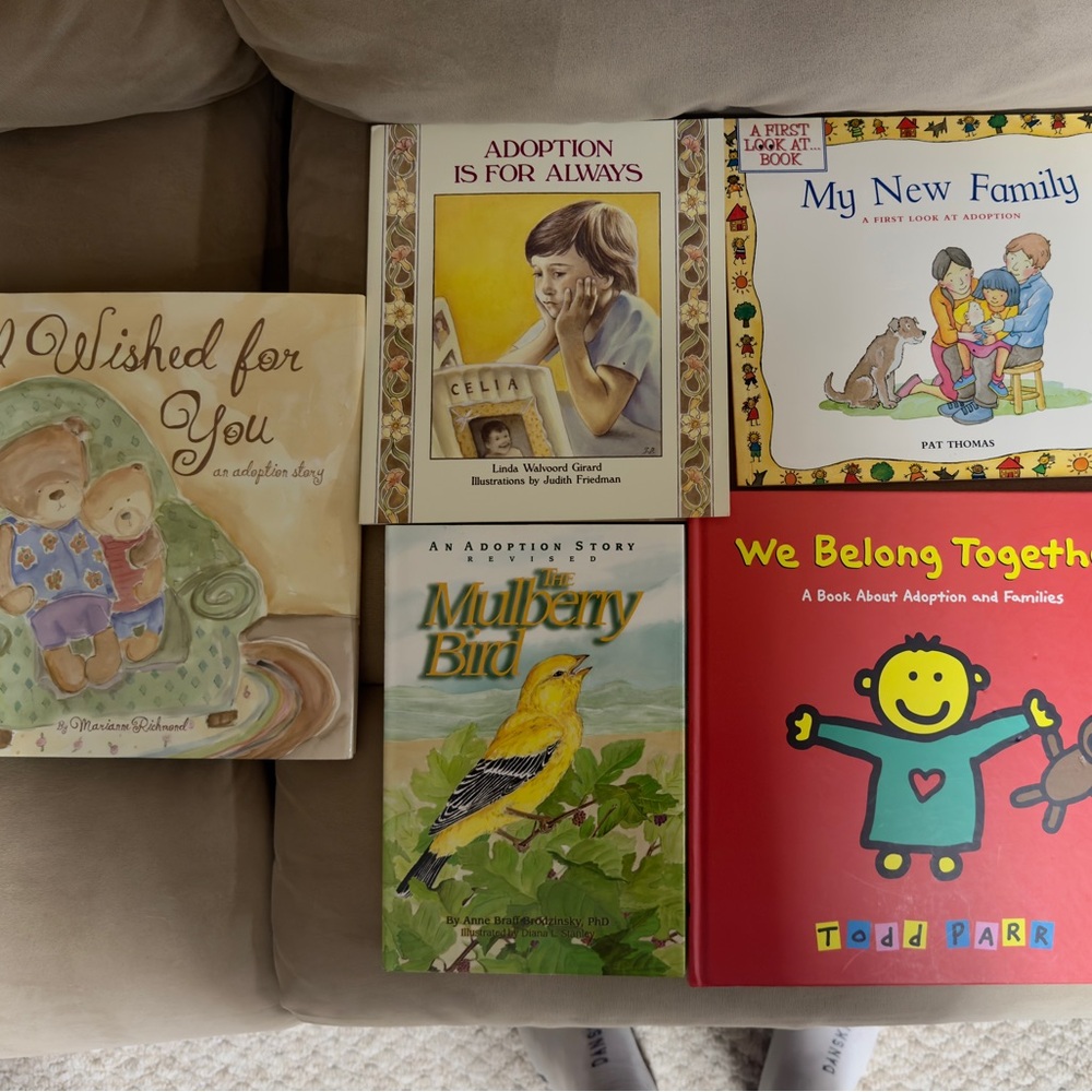 Children's Adoption Story Book Set — Red, Yellow & Cream Covers